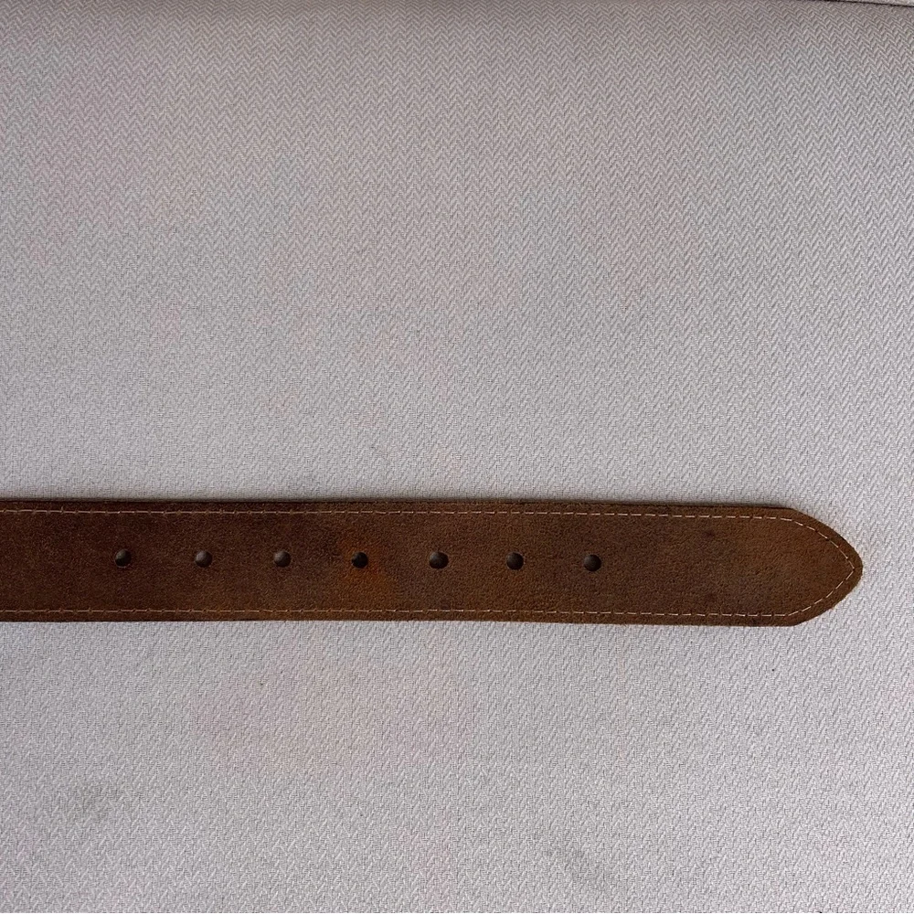 Levi's Men's Genuine Distressed Leather‎ Heavy Roller Buckle Brown Belt M 34/36
